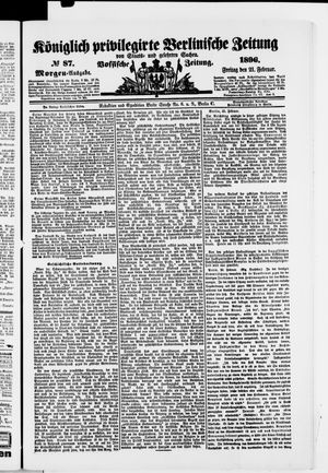 Königlich privilegirte Berlinische Zeitung von Staats- und gelehrten Sachen on Feb 21, 1896