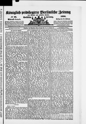 Königlich privilegirte Berlinische Zeitung von Staats- und gelehrten Sachen vom 21.02.1896