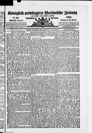 Königlich privilegirte Berlinische Zeitung von Staats- und gelehrten Sachen on Feb 25, 1896