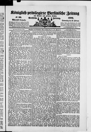 Königlich privilegirte Berlinische Zeitung von Staats- und gelehrten Sachen vom 27.02.1896