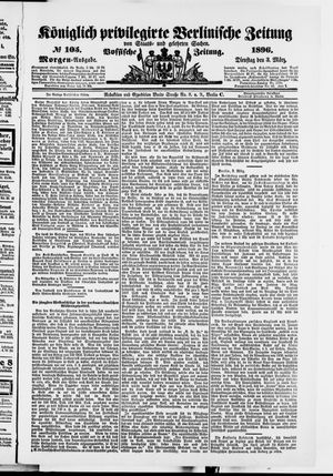 Königlich privilegirte Berlinische Zeitung von Staats- und gelehrten Sachen vom 03.03.1896