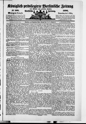 Königlich privilegirte Berlinische Zeitung von Staats- und gelehrten Sachen on Mar 5, 1896