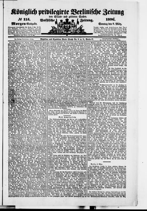 Königlich privilegirte Berlinische Zeitung von Staats- und gelehrten Sachen vom 08.03.1896