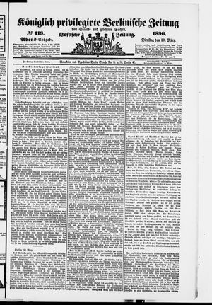 Königlich privilegirte Berlinische Zeitung von Staats- und gelehrten Sachen vom 10.03.1896