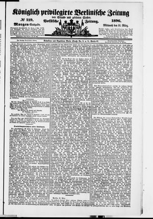 Königlich privilegirte Berlinische Zeitung von Staats- und gelehrten Sachen vom 11.03.1896