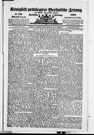 Königlich privilegirte Berlinische Zeitung von Staats- und gelehrten Sachen on Mar 14, 1896