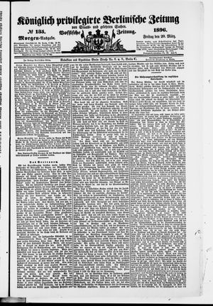 Königlich privilegirte Berlinische Zeitung von Staats- und gelehrten Sachen on Mar 20, 1896