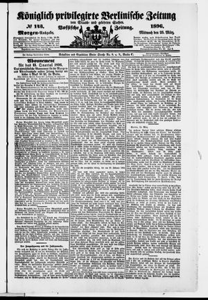 Königlich privilegirte Berlinische Zeitung von Staats- und gelehrten Sachen vom 25.03.1896