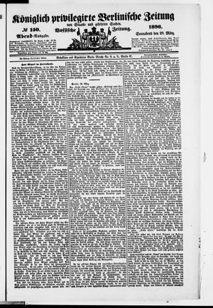 Königlich privilegirte Berlinische Zeitung von Staats- und gelehrten Sachen on Mar 28, 1896