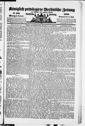 Königlich privilegirte Berlinische Zeitung von Staats- und gelehrten Sachen on Apr 11, 1896