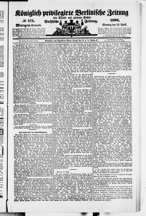 Königlich privilegirte Berlinische Zeitung von Staats- und gelehrten Sachen on Apr 12, 1896