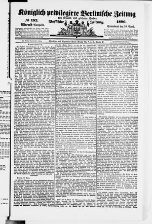 Königlich privilegirte Berlinische Zeitung von Staats- und gelehrten Sachen vom 18.04.1896