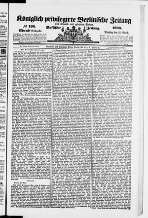 Königlich privilegirte Berlinische Zeitung von Staats- und gelehrten Sachen on Apr 21, 1896