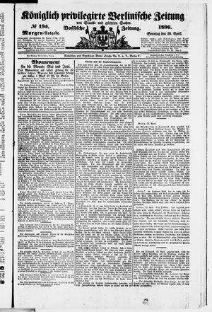 Königlich privilegirte Berlinische Zeitung von Staats- und gelehrten Sachen on Apr 26, 1896