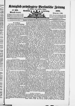 Königlich privilegirte Berlinische Zeitung von Staats- und gelehrten Sachen vom 01.05.1896