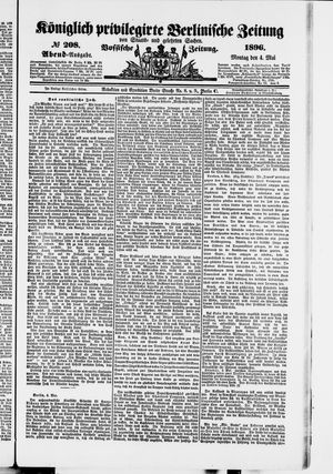 Königlich privilegirte Berlinische Zeitung von Staats- und gelehrten Sachen on May 4, 1896