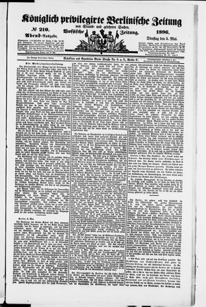 Königlich privilegirte Berlinische Zeitung von Staats- und gelehrten Sachen on May 5, 1896