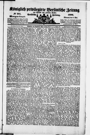 Königlich privilegirte Berlinische Zeitung von Staats- und gelehrten Sachen vom 06.05.1896
