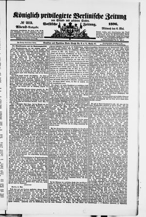 Königlich privilegirte Berlinische Zeitung von Staats- und gelehrten Sachen on May 6, 1896