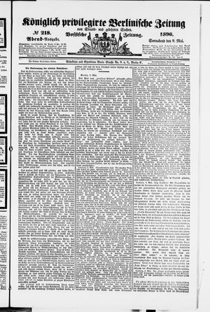 Königlich privilegirte Berlinische Zeitung von Staats- und gelehrten Sachen on May 9, 1896