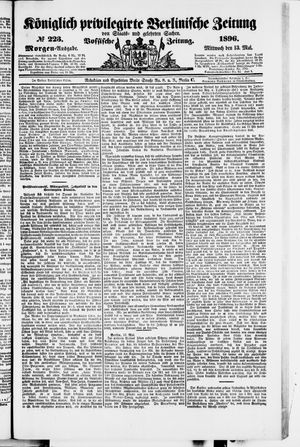 Königlich privilegirte Berlinische Zeitung von Staats- und gelehrten Sachen on May 13, 1896
