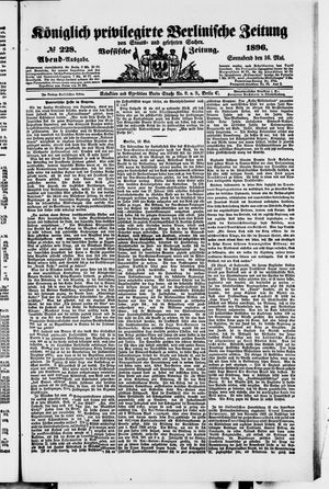 Königlich privilegirte Berlinische Zeitung von Staats- und gelehrten Sachen vom 16.05.1896