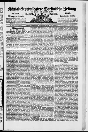 Königlich privilegirte Berlinische Zeitung von Staats- und gelehrten Sachen vom 23.05.1896