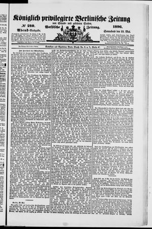 Königlich privilegirte Berlinische Zeitung von Staats- und gelehrten Sachen on May 23, 1896