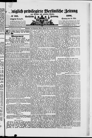 Königlich privilegirte Berlinische Zeitung von Staats- und gelehrten Sachen on May 24, 1896