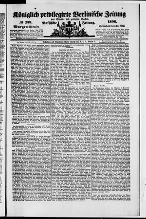 Königlich privilegirte Berlinische Zeitung von Staats- und gelehrten Sachen vom 30.05.1896