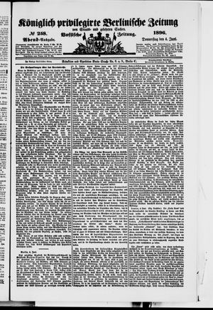 Königlich privilegirte Berlinische Zeitung von Staats- und gelehrten Sachen on Jun 4, 1896
