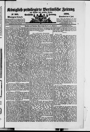 Königlich privilegirte Berlinische Zeitung von Staats- und gelehrten Sachen vom 06.06.1896