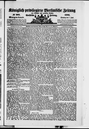 Königlich privilegirte Berlinische Zeitung von Staats- und gelehrten Sachen vom 07.06.1896