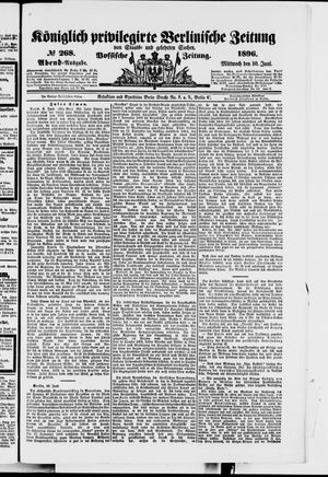 Königlich privilegirte Berlinische Zeitung von Staats- und gelehrten Sachen on Jun 10, 1896