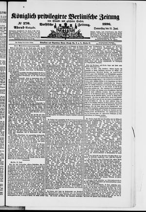 Königlich privilegirte Berlinische Zeitung von Staats- und gelehrten Sachen on Jun 11, 1896