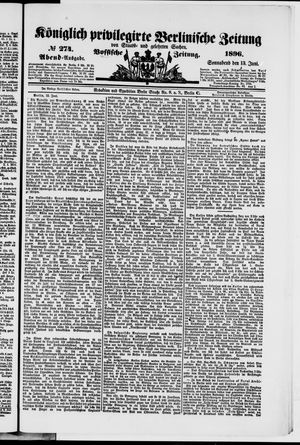Königlich privilegirte Berlinische Zeitung von Staats- und gelehrten Sachen on Jun 13, 1896