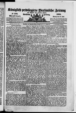 Königlich privilegirte Berlinische Zeitung von Staats- und gelehrten Sachen on Jun 15, 1896