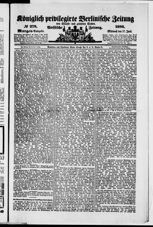 Königlich privilegirte Berlinische Zeitung von Staats- und gelehrten Sachen vom 17.06.1896