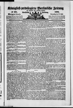 Königlich privilegirte Berlinische Zeitung von Staats- und gelehrten Sachen on Jun 18, 1896