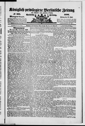 Königlich privilegirte Berlinische Zeitung von Staats- und gelehrten Sachen vom 19.06.1896