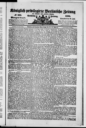 Königlich privilegirte Berlinische Zeitung von Staats- und gelehrten Sachen vom 20.06.1896