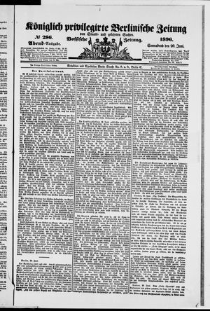 Königlich privilegirte Berlinische Zeitung von Staats- und gelehrten Sachen vom 20.06.1896