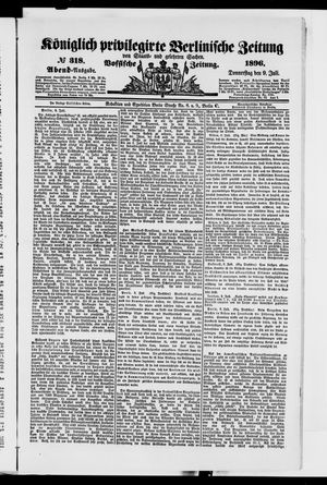 Königlich privilegirte Berlinische Zeitung von Staats- und gelehrten Sachen vom 09.07.1896