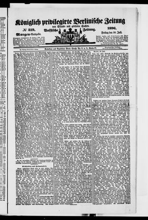 Königlich privilegirte Berlinische Zeitung von Staats- und gelehrten Sachen vom 10.07.1896