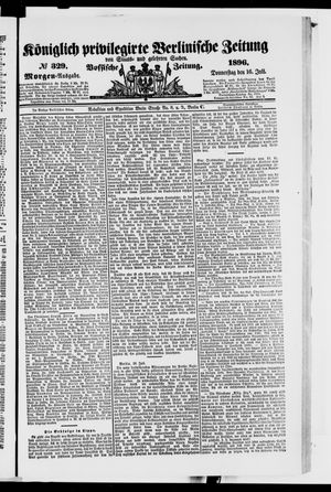 Königlich privilegirte Berlinische Zeitung von Staats- und gelehrten Sachen vom 16.07.1896