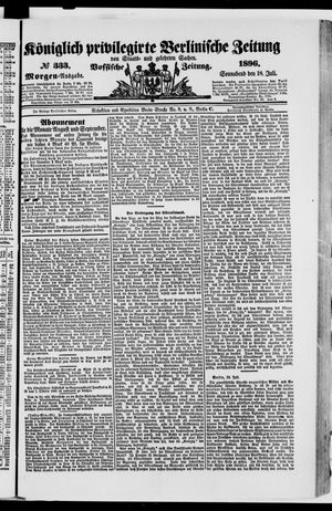 Königlich privilegirte Berlinische Zeitung von Staats- und gelehrten Sachen vom 18.07.1896