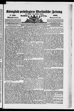 Königlich privilegirte Berlinische Zeitung von Staats- und gelehrten Sachen vom 20.07.1896