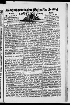 Königlich privilegirte Berlinische Zeitung von Staats- und gelehrten Sachen on Jul 23, 1896