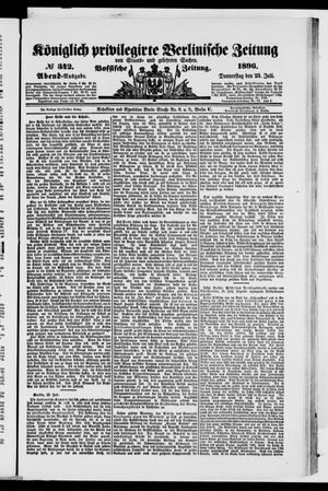 Königlich privilegirte Berlinische Zeitung von Staats- und gelehrten Sachen on Jul 23, 1896