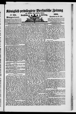 Königlich privilegirte Berlinische Zeitung von Staats- und gelehrten Sachen vom 25.07.1896